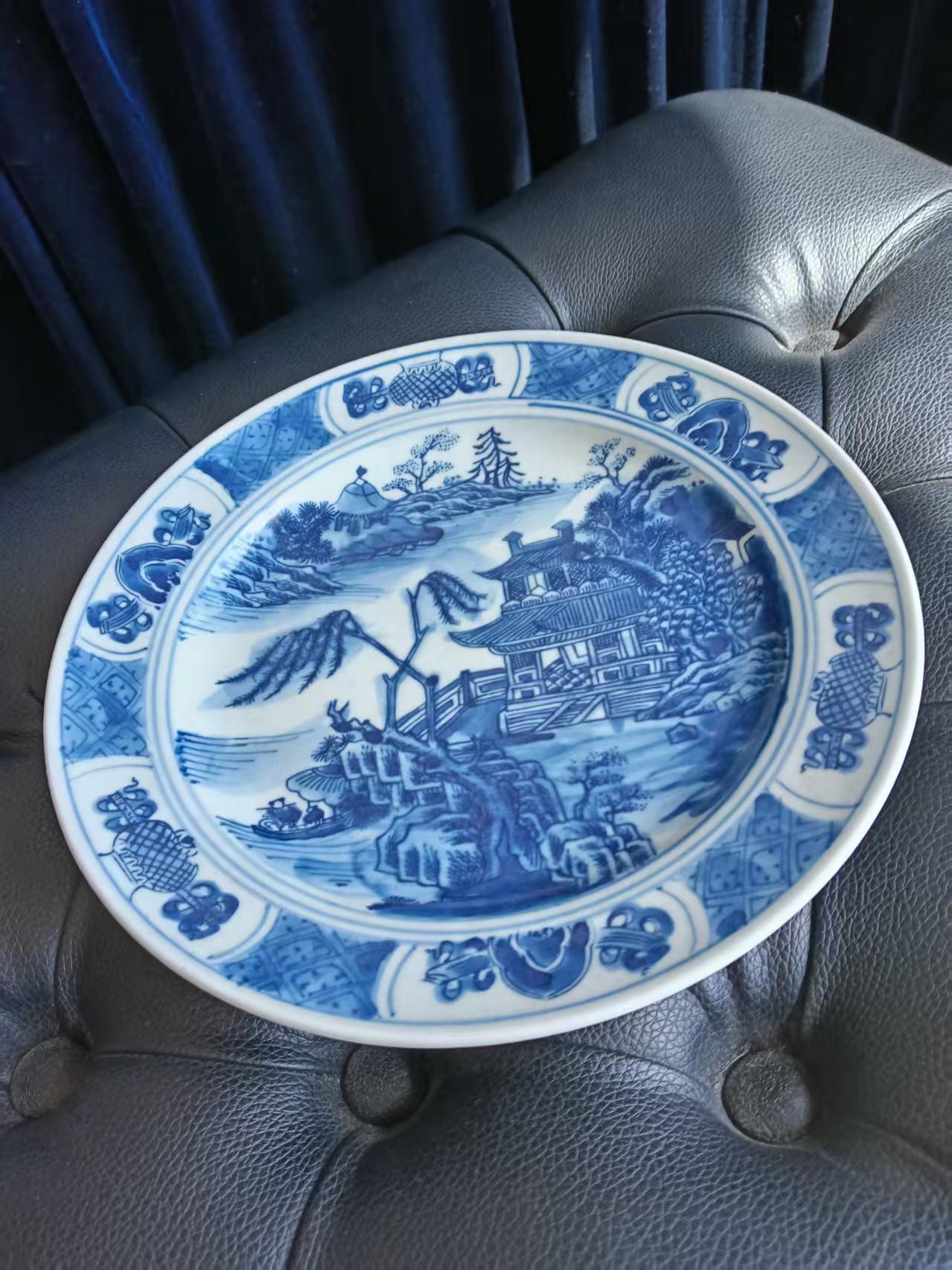 【V】青花盘-资源网