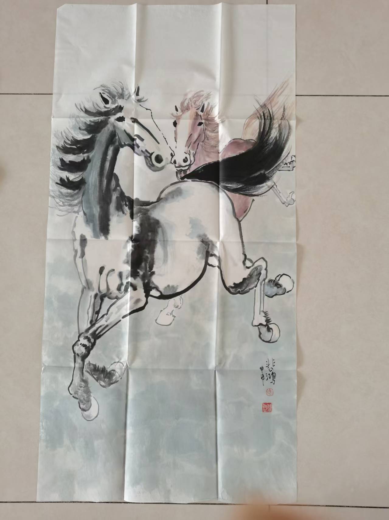 【V】徐悲鸿 奔马图-资源网