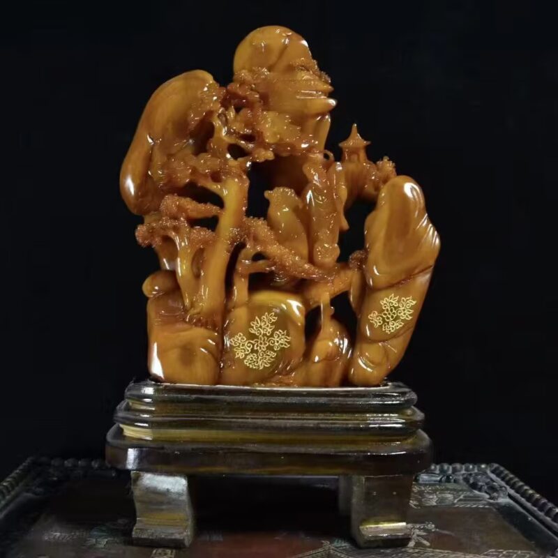 图片[1]-【V】山间风景田黄摆件-资源网