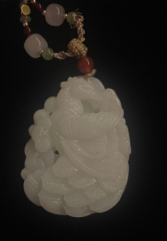 图片[1]-【V】和田玉雕花吊坠-资源网