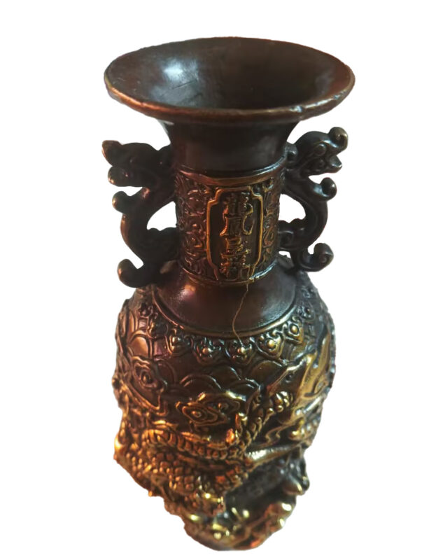 图片[1]-【V】清 乾隆龙凤呈祥铜瓶-资源网
